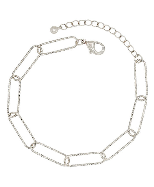 Textured Large Clip Chain Bracelet