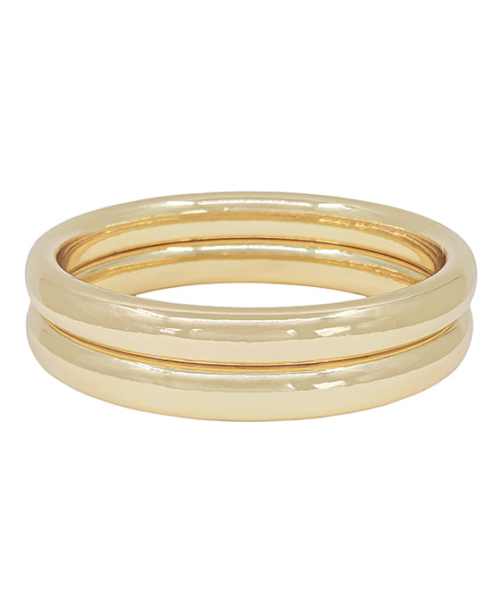 2 Bold Metal Bangle Bracelet