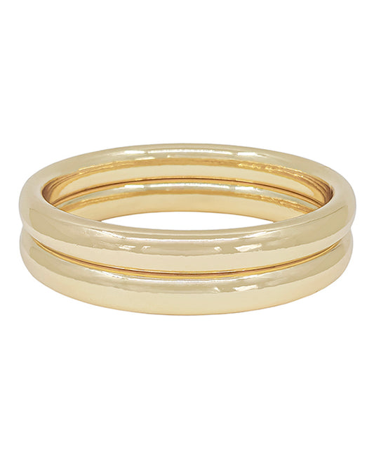 2 Bold Metal Bangle Bracelet