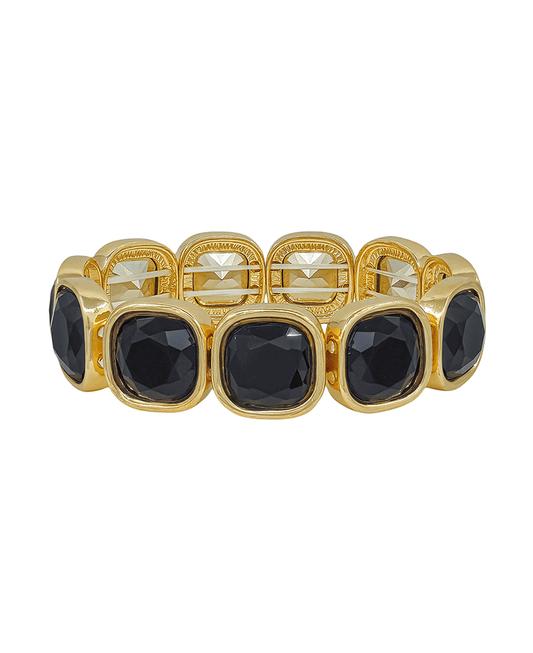 20mm Square Crystal Stretch Bracelet