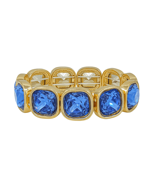 20mm Square Crystal Stretch Bracelet