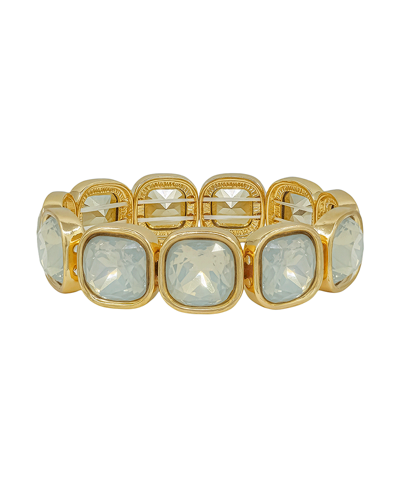 20mm Square Crystal Stretch Bracelet