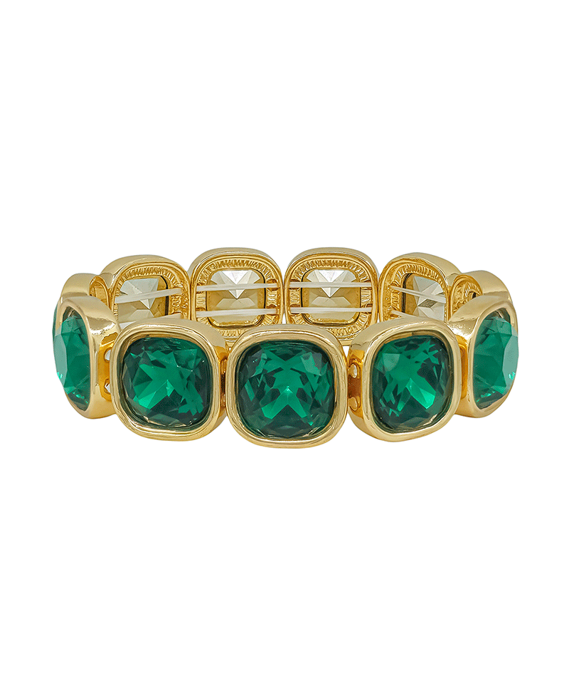 20mm Square Crystal Stretch Bracelet