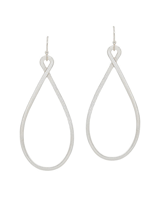 Twisted Teardrop Shape Metal Earring