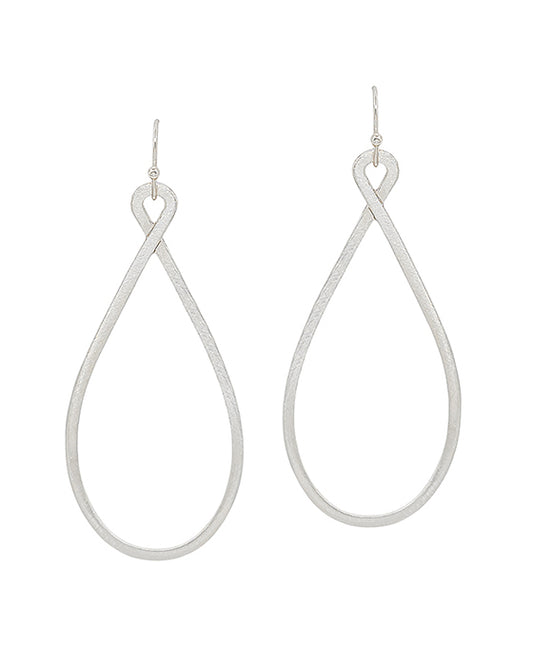 Twisted Teardrop Shape Metal Earring