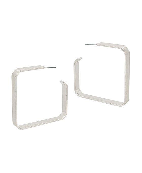 40mm Bold Square Shape Hoop Earring