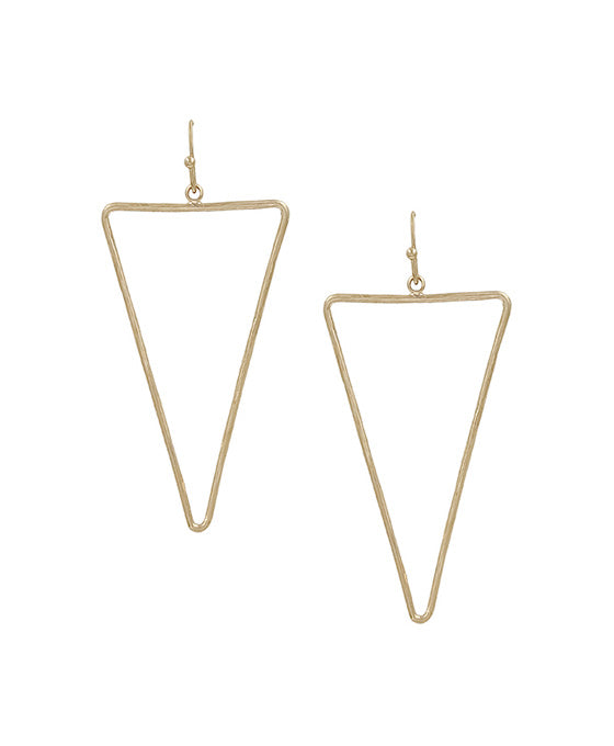 Triangle Hammered Thin Casting Earring