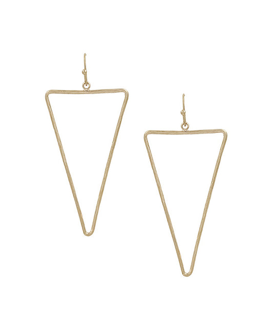 Triangle Hammered Thin Casting Earring