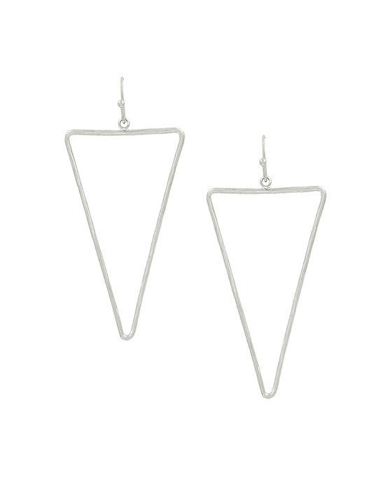 Triangle Hammered Thin Casting Earring