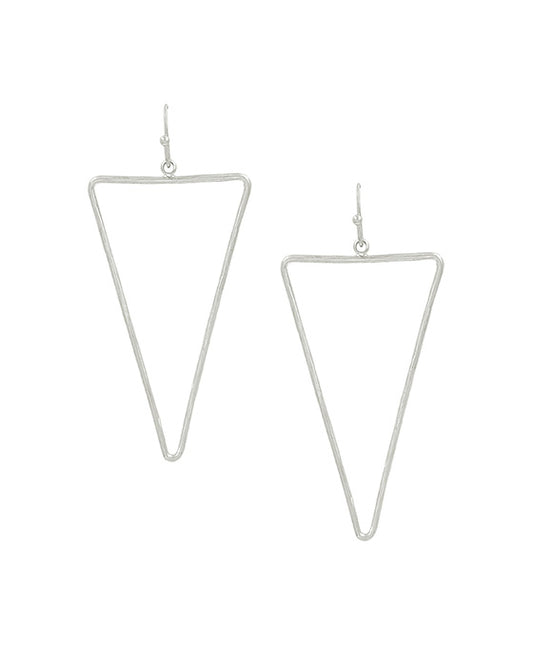 Triangle Hammered Thin Casting Earring