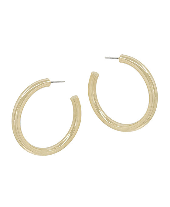 45mm Bold Metal Hoop Earring