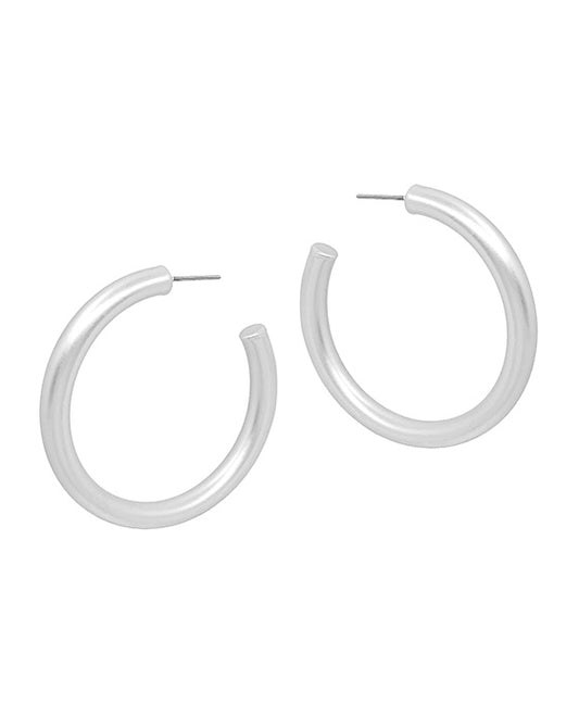 45mm Bold Metal Hoop Earring