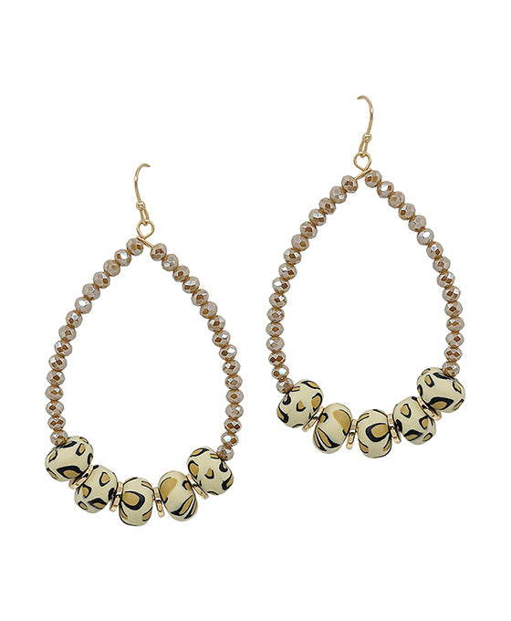 Pattern Rubber Point Beads Earring