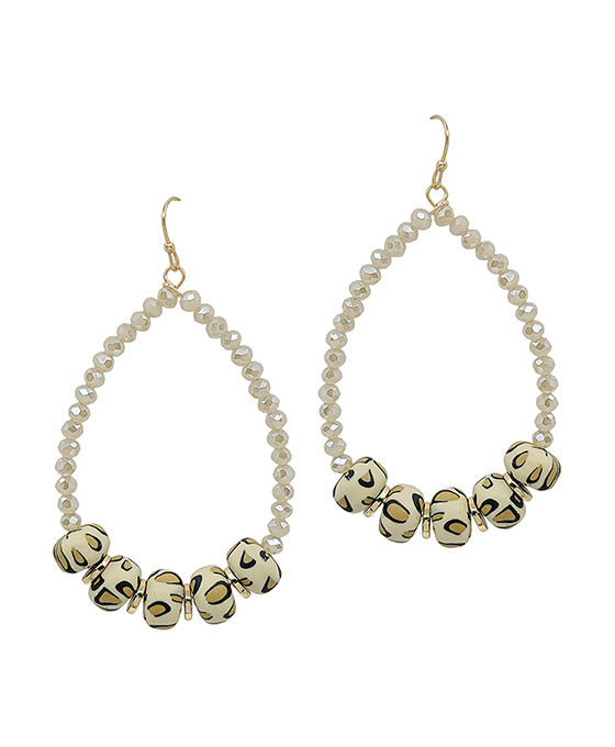 Pattern Rubber Point Beads Earring