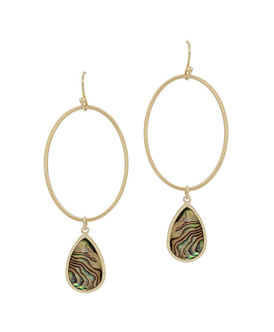 Teardrop Mop Oval Casting Earring
