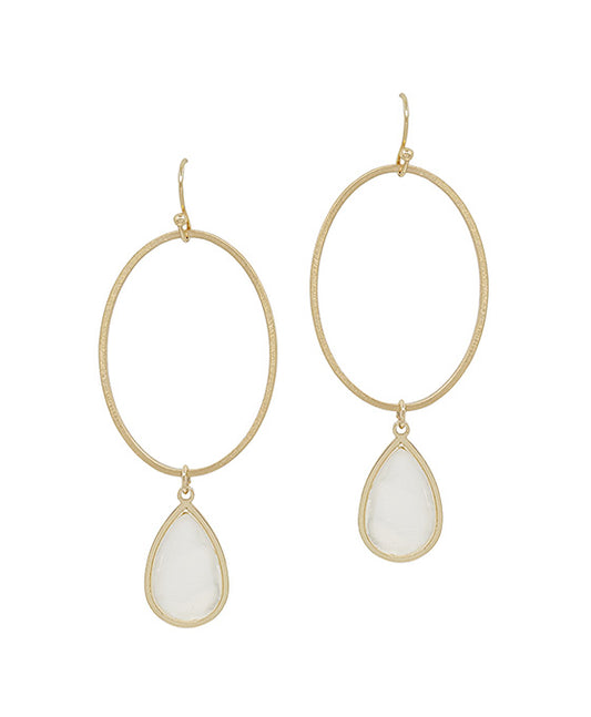 Teardrop Mop Oval Casting Earring