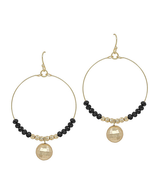 10mm Deco Ball Charm Beads Earring