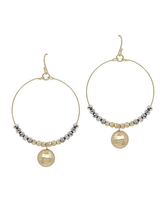 10mm Deco Ball Charm Beads Earring