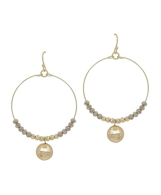 10mm Deco Ball Charm Beads Earring
