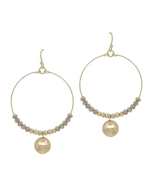 10mm Deco Ball Charm Beads Earring