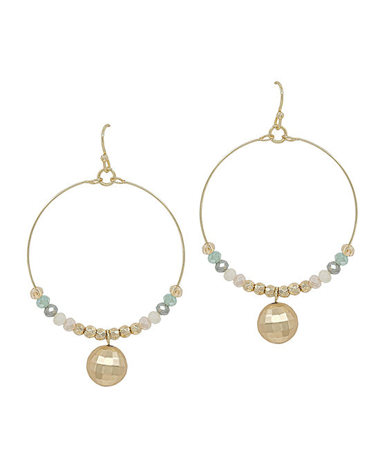 10mm Deco Ball Charm Beads Earring