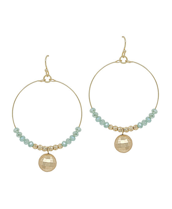 10mm Deco Ball Charm Beads Earring