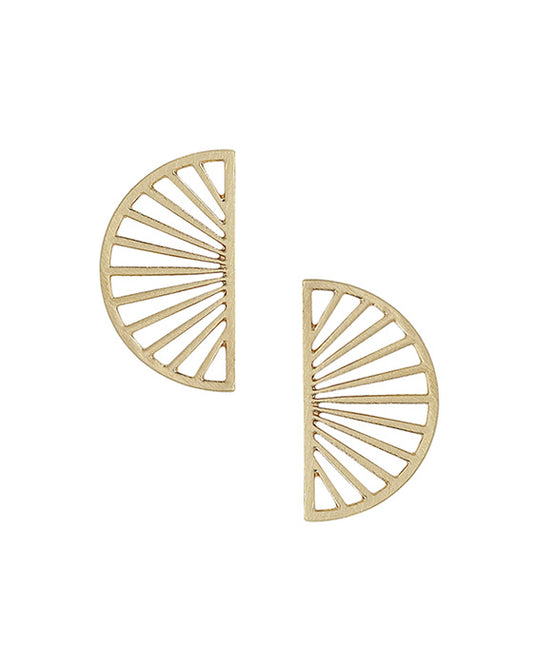 Half Round Filigree Post Earring