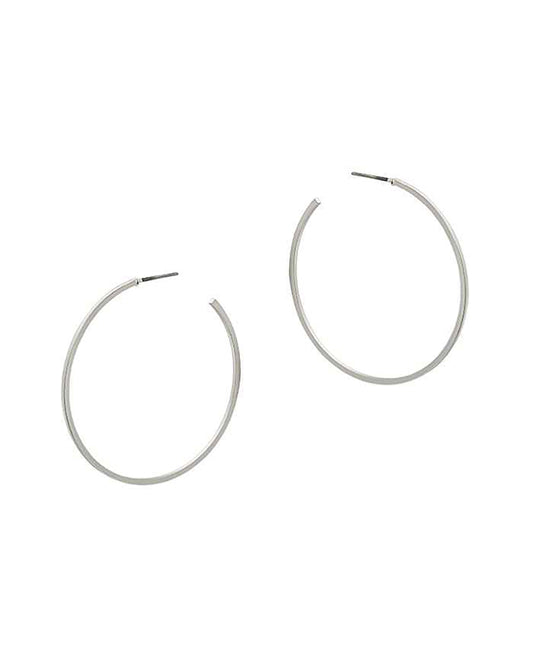 40mm Thin Metal Hoop Earring