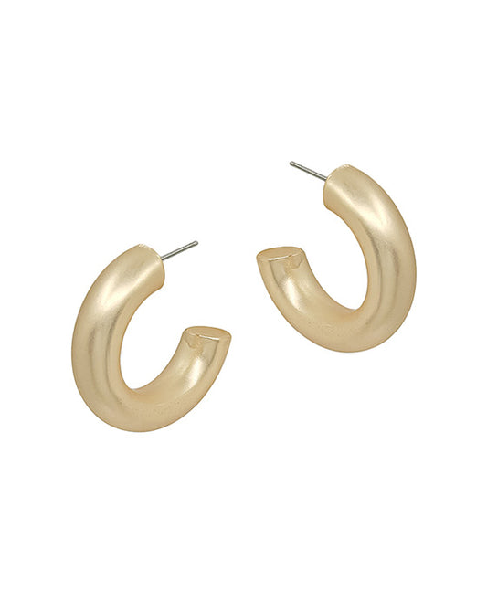 25mm Metal Hoop Post Earring
