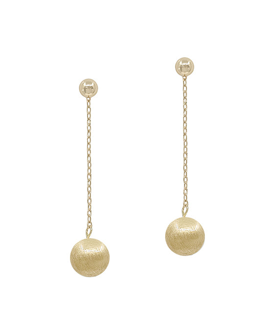 Metal Ball Drop Post Earring
