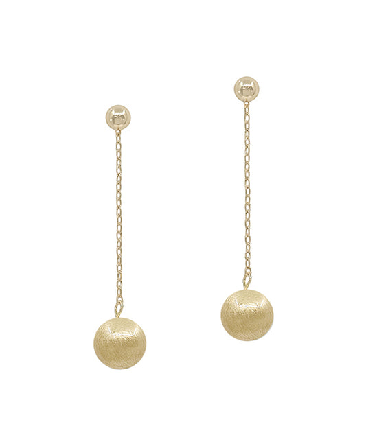 Metal Ball Drop Post Earring