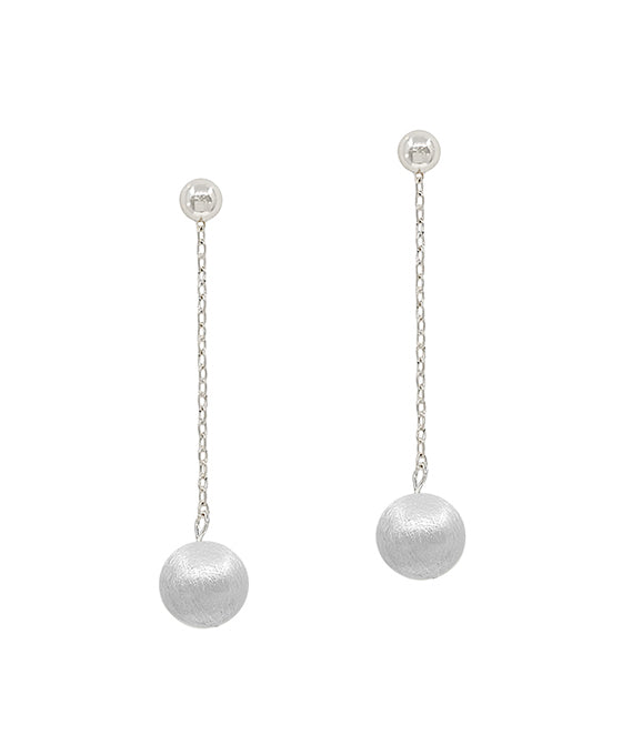 Metal Ball Drop Post Earring