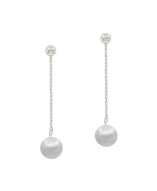 Metal Ball Drop Post Earring