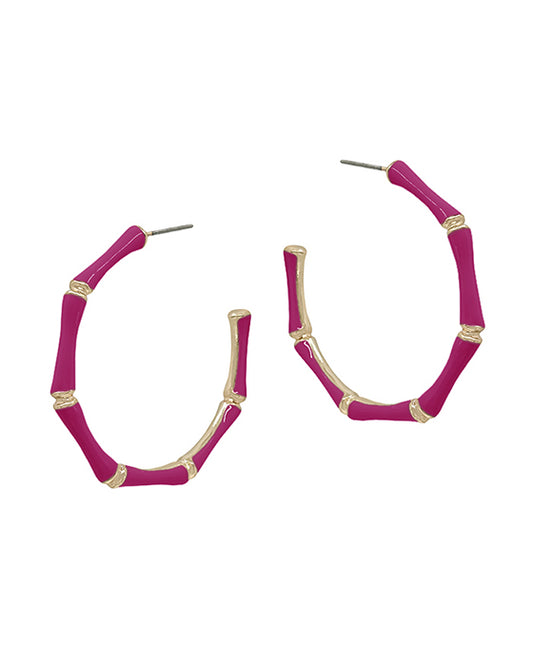45mm Bamboo Shaped Epoxy Earring