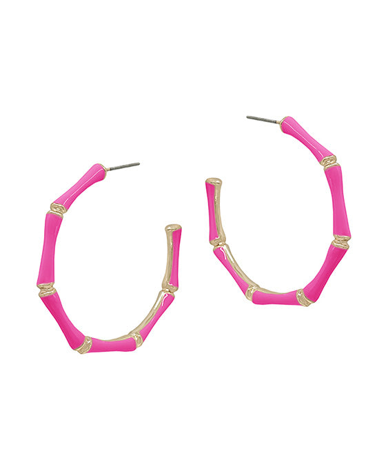 45mm Bamboo Shaped Epoxy Earring