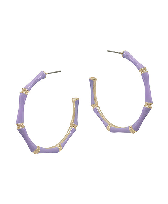 45mm Bamboo Shaped Epoxy Earring