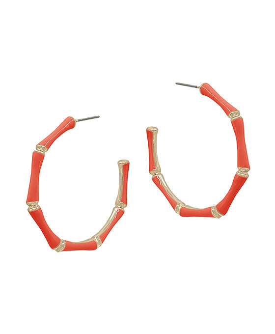 45mm Bamboo Shaped Epoxy Earring