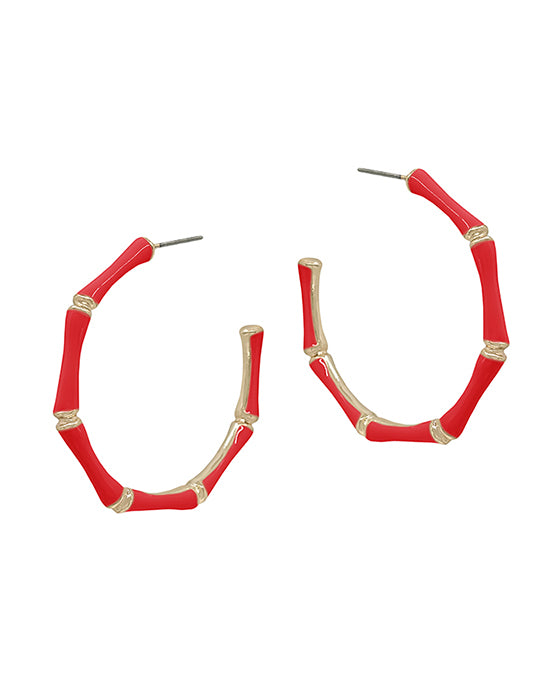 45mm Bamboo Shaped Epoxy Earring