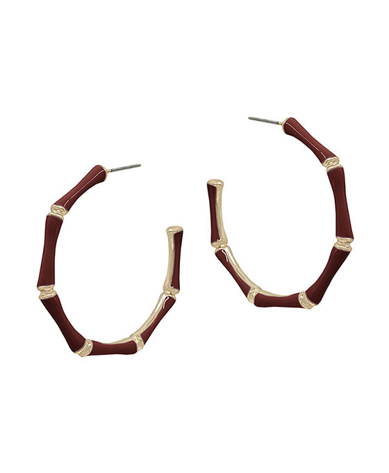 45mm Bamboo Shaped Epoxy Earring