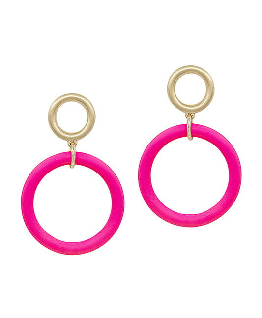 Round Metal Color Coated Post Earring