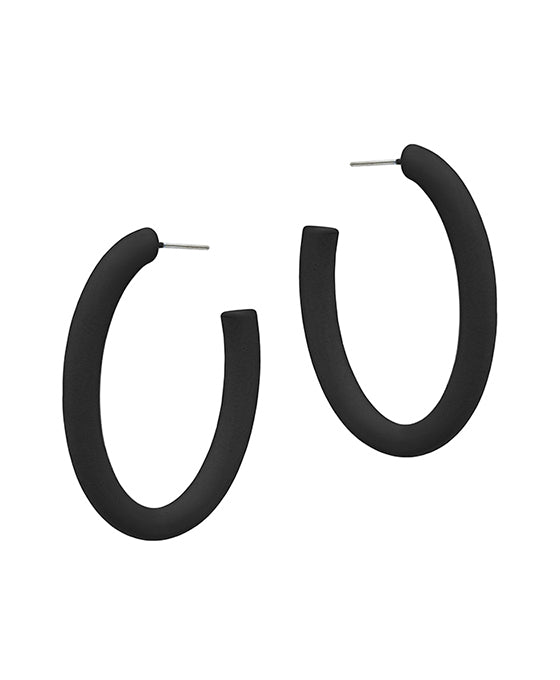 Oval Shape Color Coated Hoop Earring