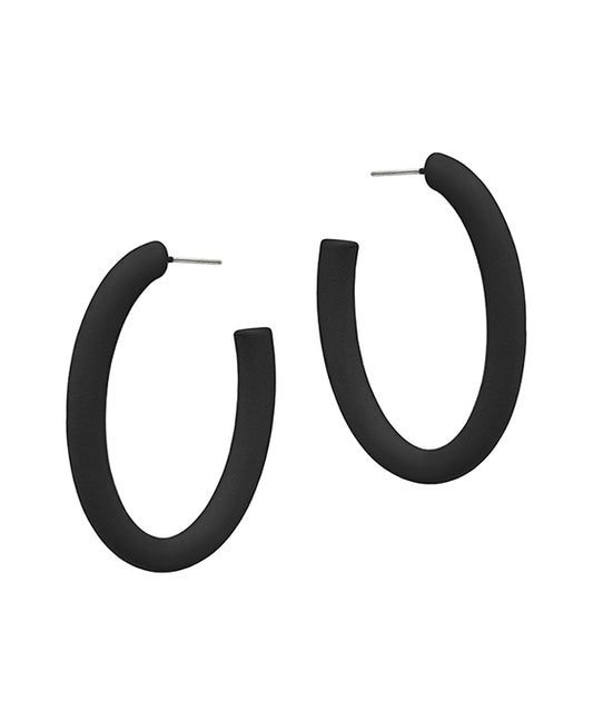 Oval Shape Color Coated Hoop Earring
