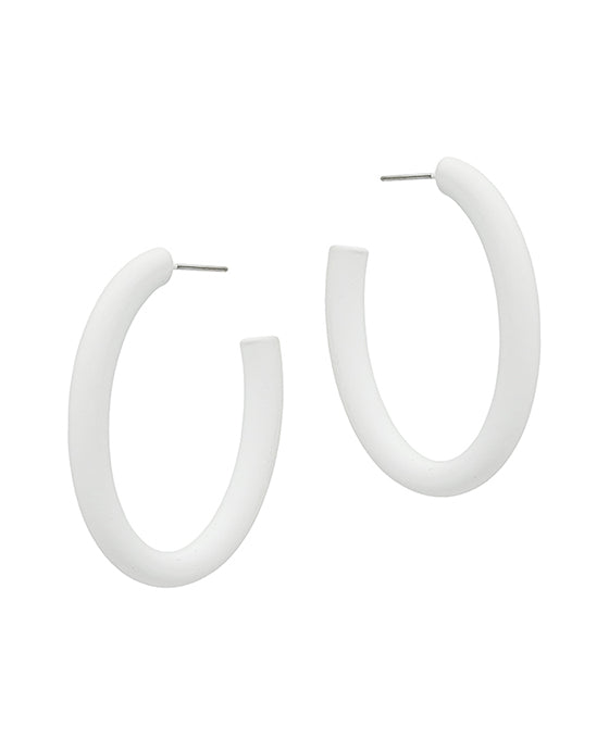 Oval Shape Color Coated Hoop Earring