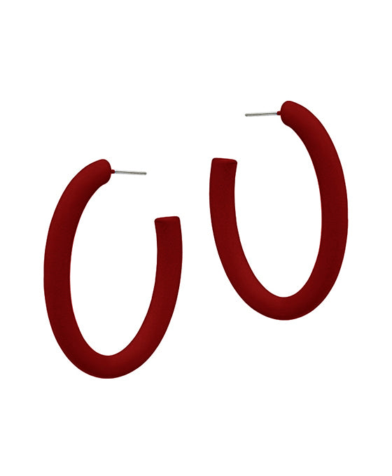 Oval Shape Color Coated Hoop Earring