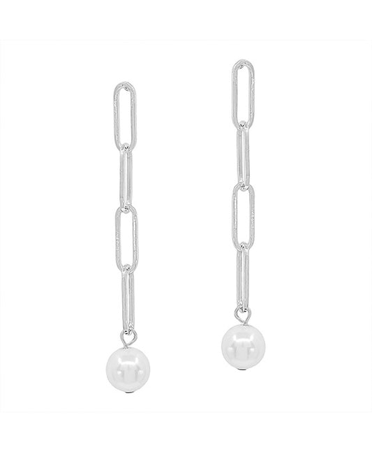 Clip Chain Linear w/ Pearl Earring