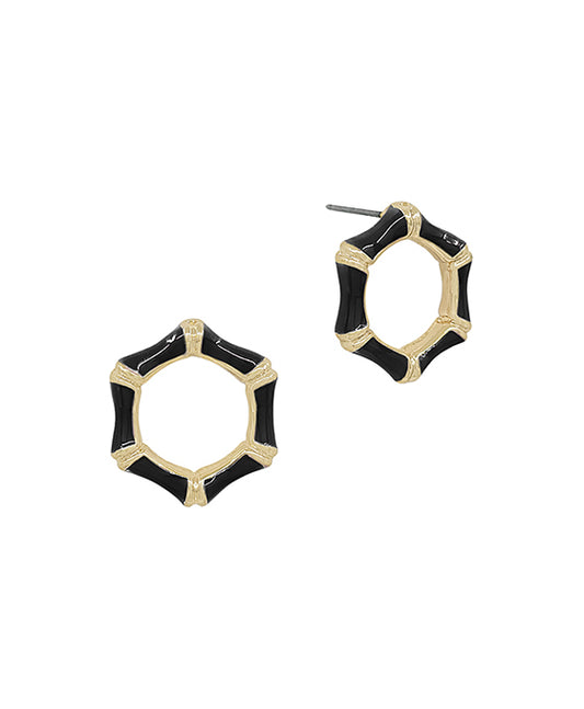 20mm Epoxy Bamboo Shape Post Earring