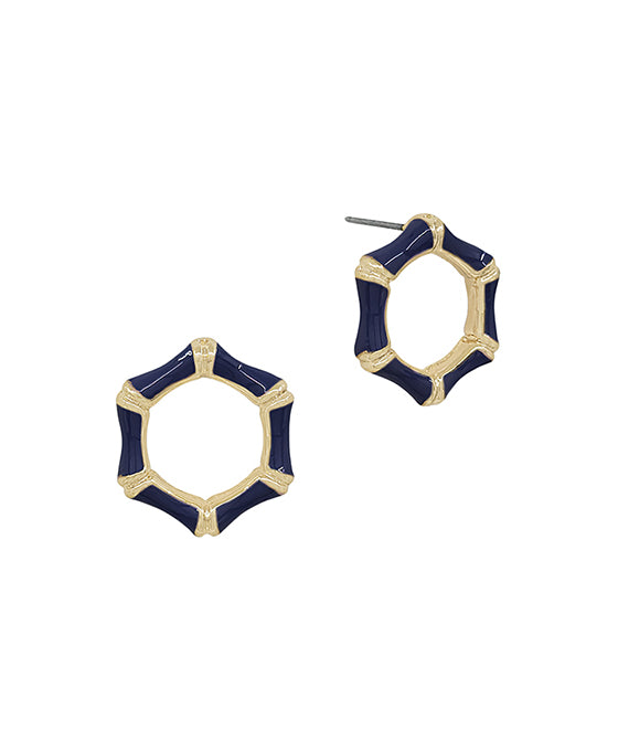 20mm Epoxy Bamboo Shape Post Earring