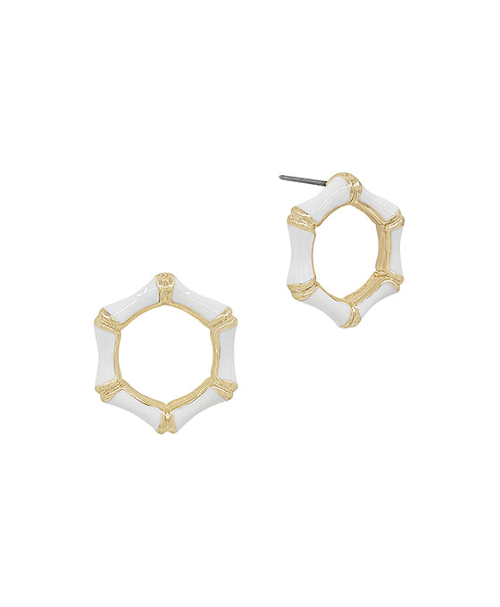20mm Epoxy Bamboo Shape Post Earring
