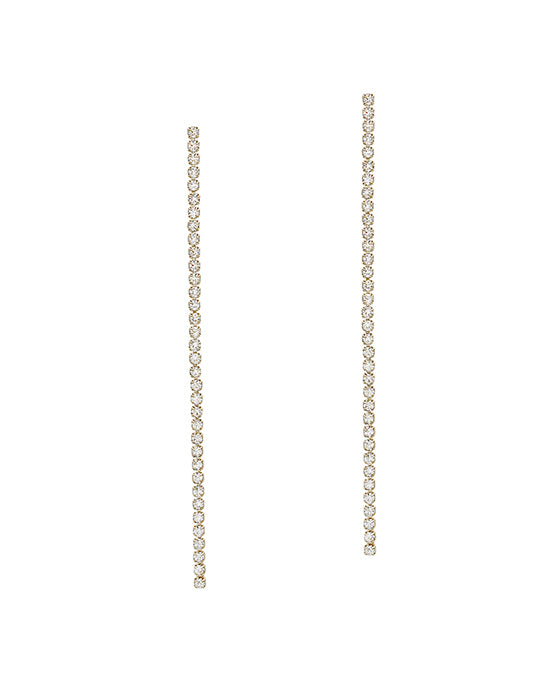 2.5 Inches Stone Linear Post Earring