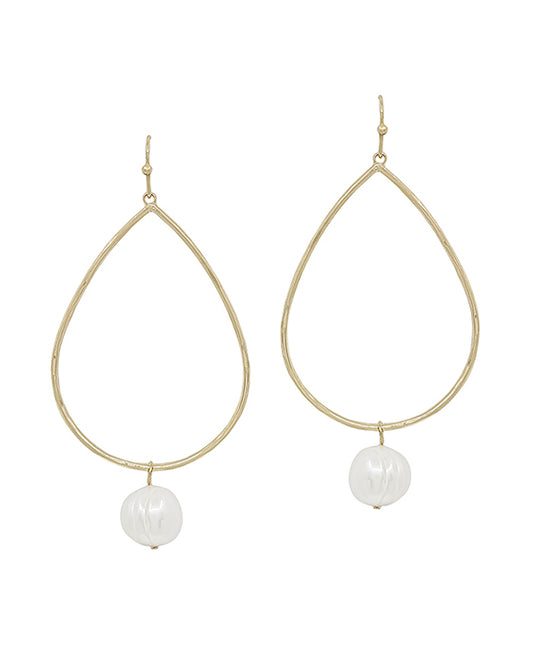 Teardrop Casting w/ Freshwater Pearl Earring